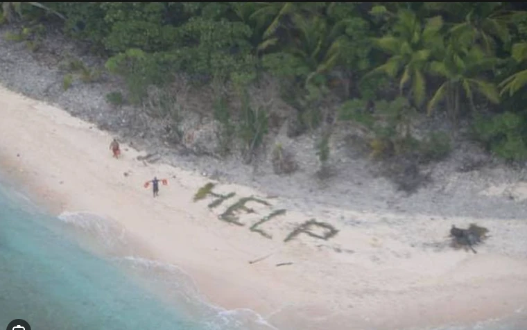 'HELP' written in palm fronds lands rescue for Pacific castaways