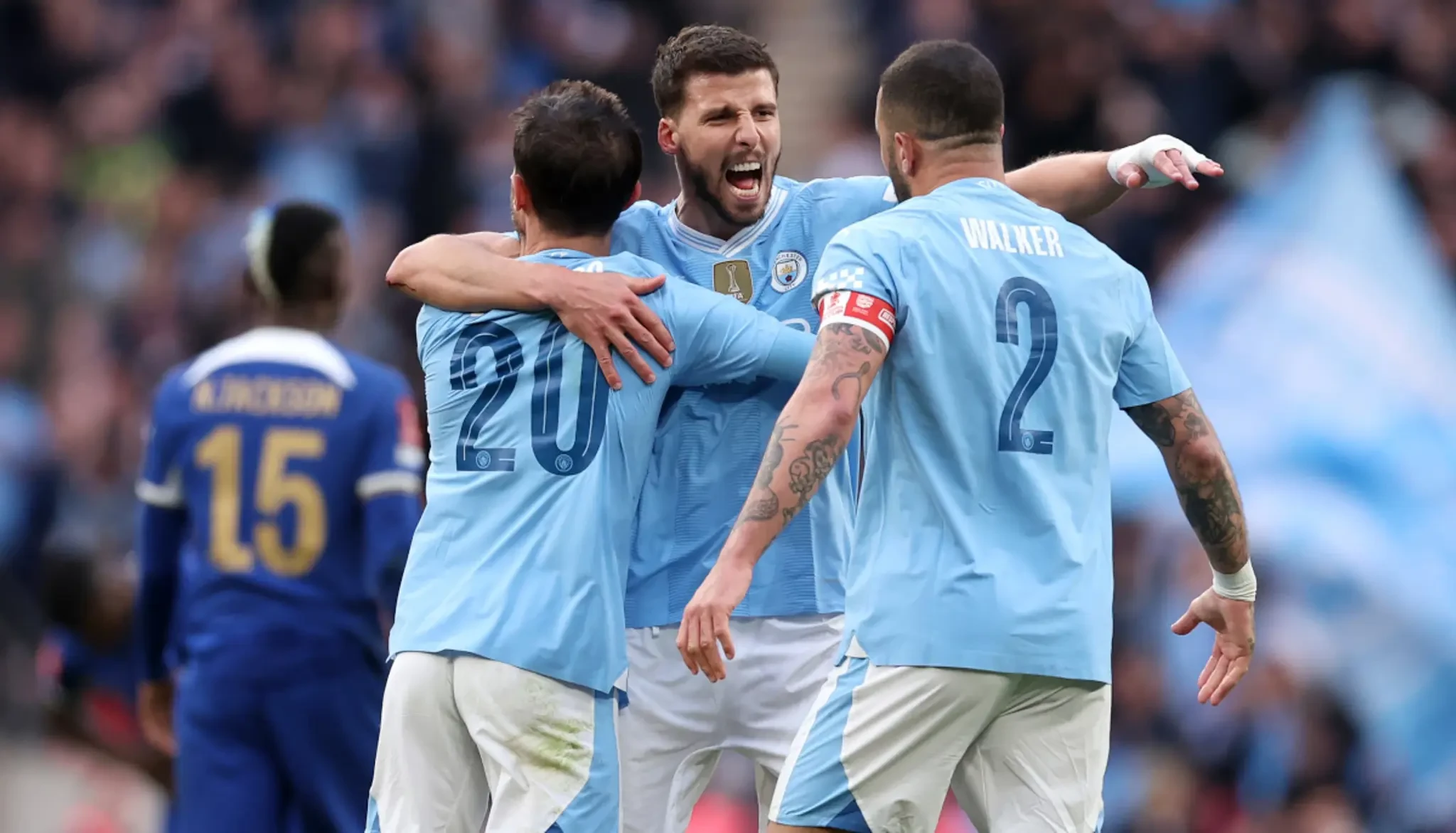 Silva strikes late as Man City sink Chelsea to reach FA Cup final