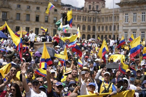 Thousands turn out across Colombia to protest Petro