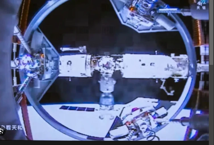 China's Shenzhou-18 mission docks with space station