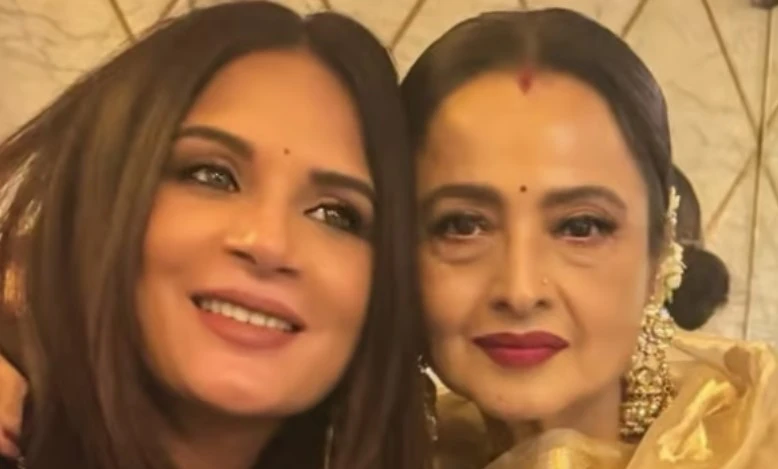 Rekha's touching gesture: Kisses Richa Chadha's baby bump at 'Heeramandi' premiere