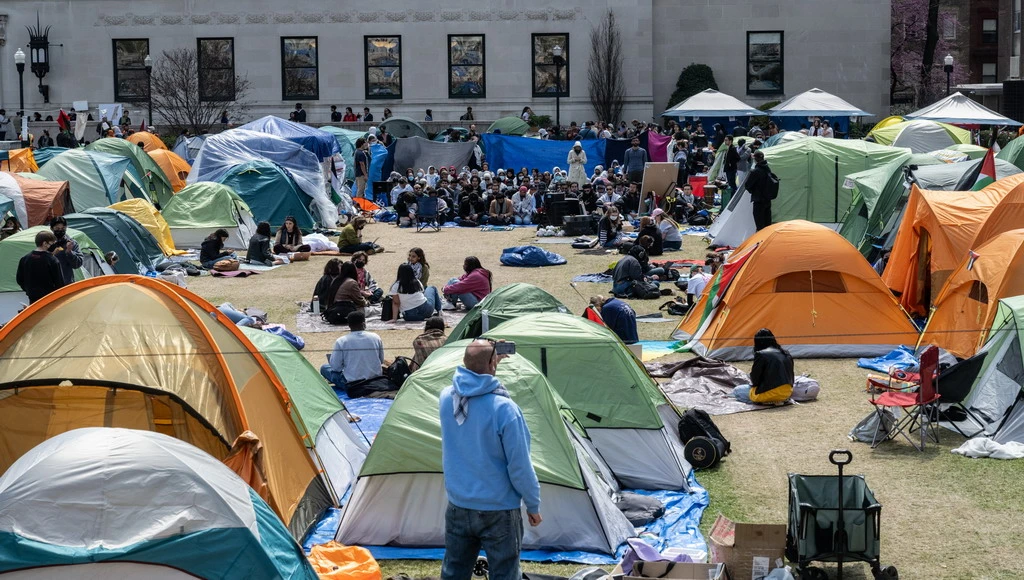 Police detain 100 as pro-Palestinian camp cleared at US university