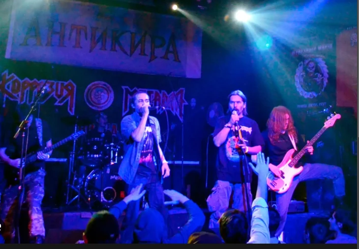 Russian band arrested mid-concert over 'Nazi symbols'