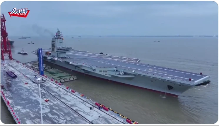 China's new aircraft-carrier conducts first sea trials