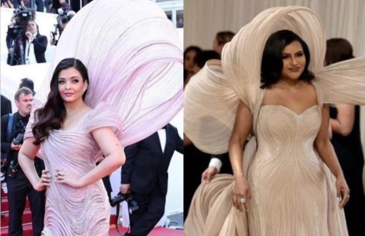 Mindy Kaling's Met Gala gown sparks comparisons to Aishwarya Rai's 2022 Cannes ensemble