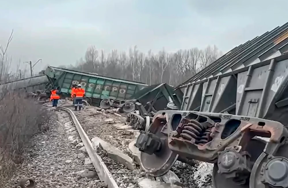 Russia says freight train derails due to sabotage