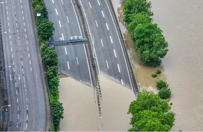 Floods in parts of northern Europe after heavy rains