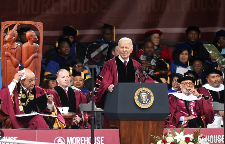 Biden faces silent Gaza protest at Martin Luther King Jr's college