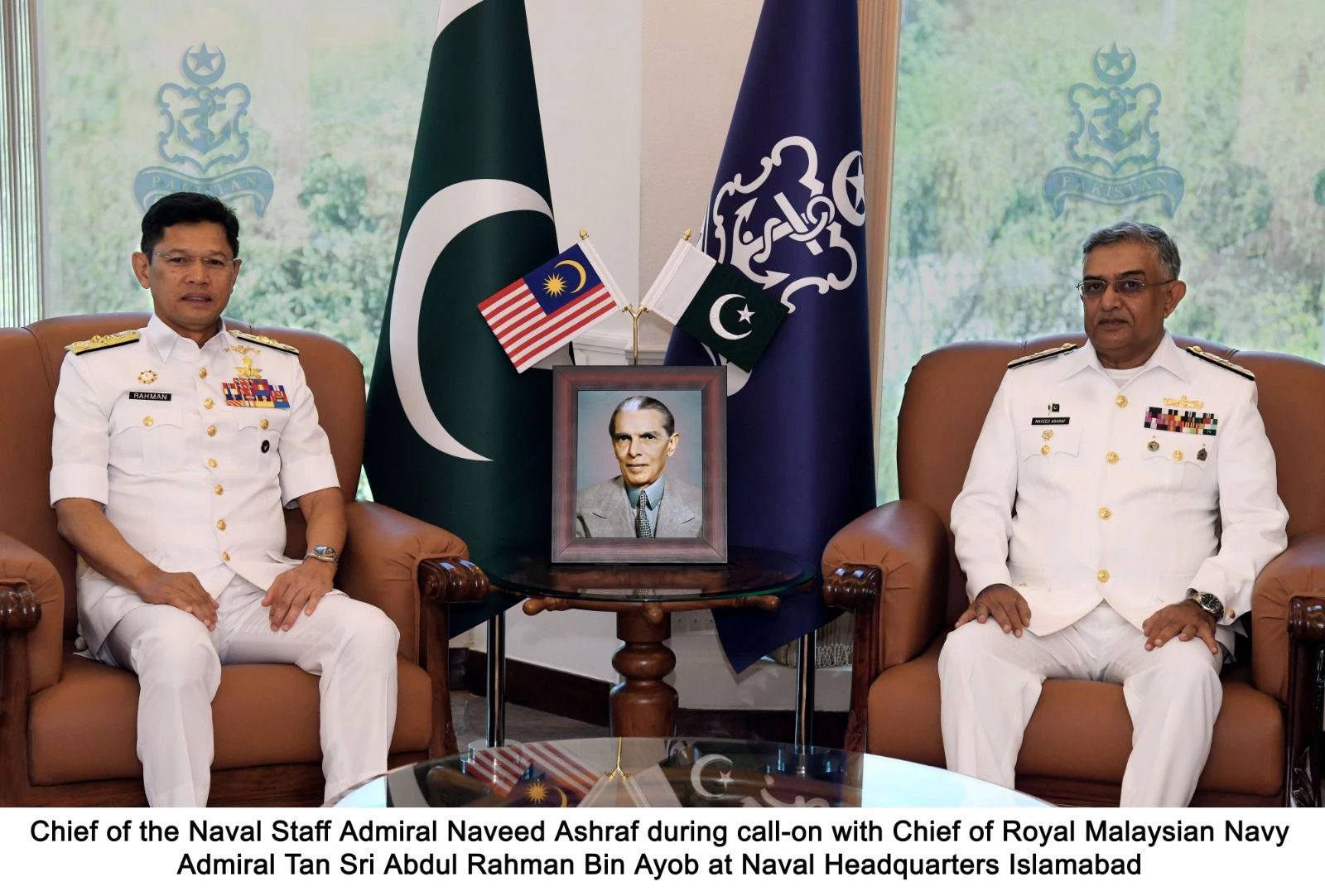 Malaysian Navy chief calls on CNS Admiral Naveed Ashraf