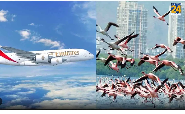 Airplane hits Indian flamingo flock