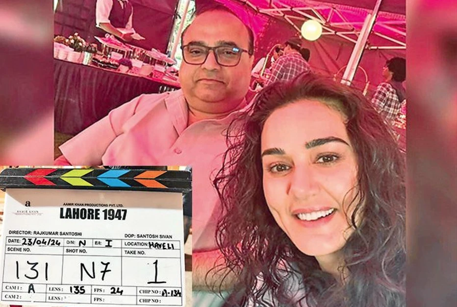 Preity Zinta shares glimpse of night shoot for ‘Lahore 1947’