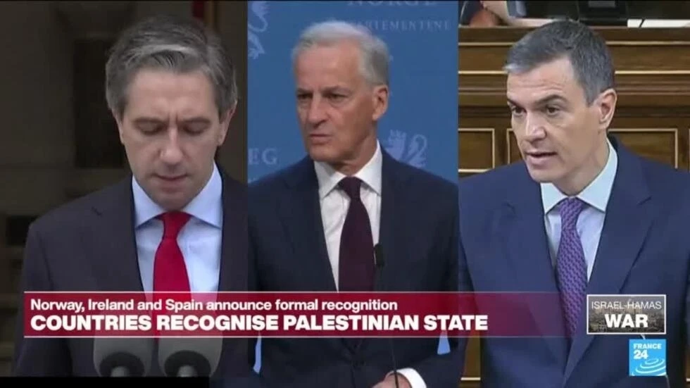 Israel furious as European trio recognises Palestinian state