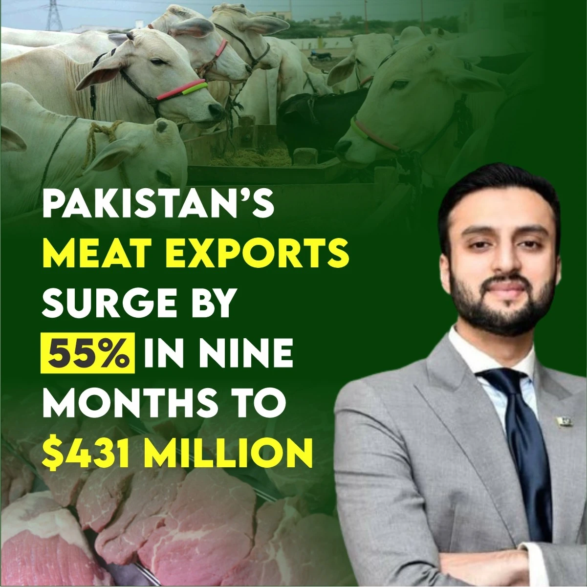 Former Provincial Minister Ibrahim Murad's Hard Work Pays Off: Pakistan's Meat Exports Surge by 55% in Nine Months to $431m