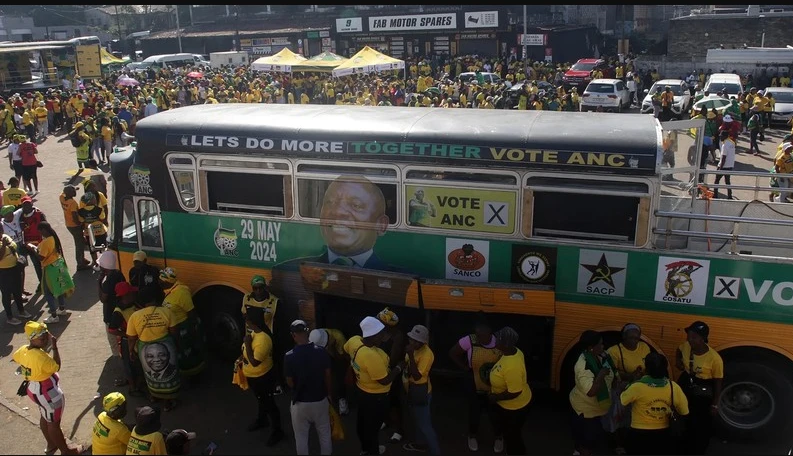 Parties bus voters across South Africa to pack stadiums