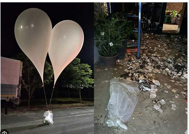 North Korea sends balloons of 'trash, faeces' into South