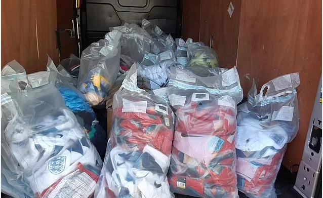 Spain seizes 11 tonnes of counterfeit football jerseys