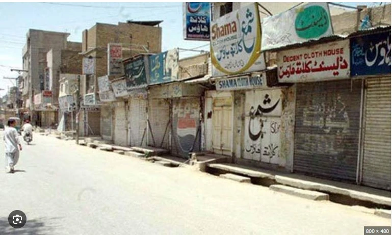 Shutter down strike against murder of JUI leader observed in Dukki