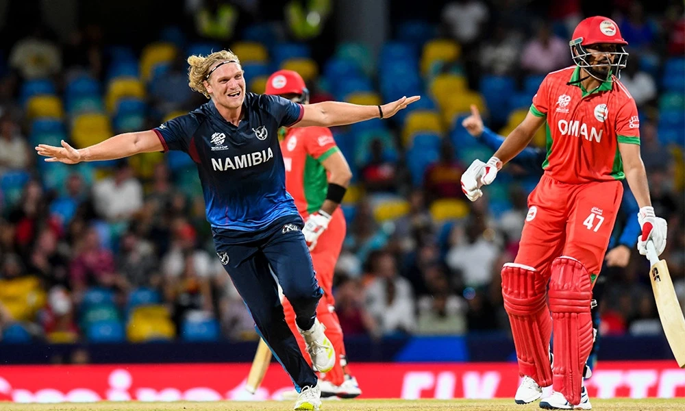 Namibia defeat Oman in T20 World Cup super-over thriller