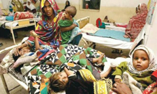 Measles outbreak reached a dangerous situation in Nawabshah's village, two kids died.