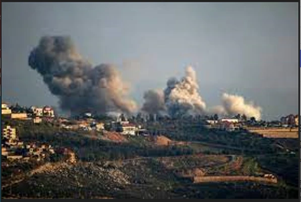 Two dead, fires in south Lebanon after Israeli strikes