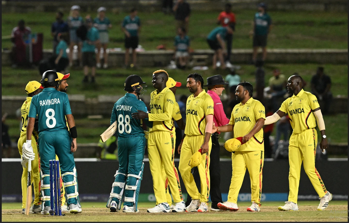 Eliminated New Zealand thrash Uganda in T20 World Cup