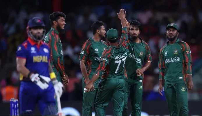 Bangladesh qualifies for Super Eights after 21-run victory over Nepal