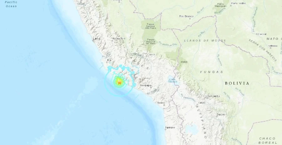 Earthquake of magnitude 6.3 strikes off southern Peru