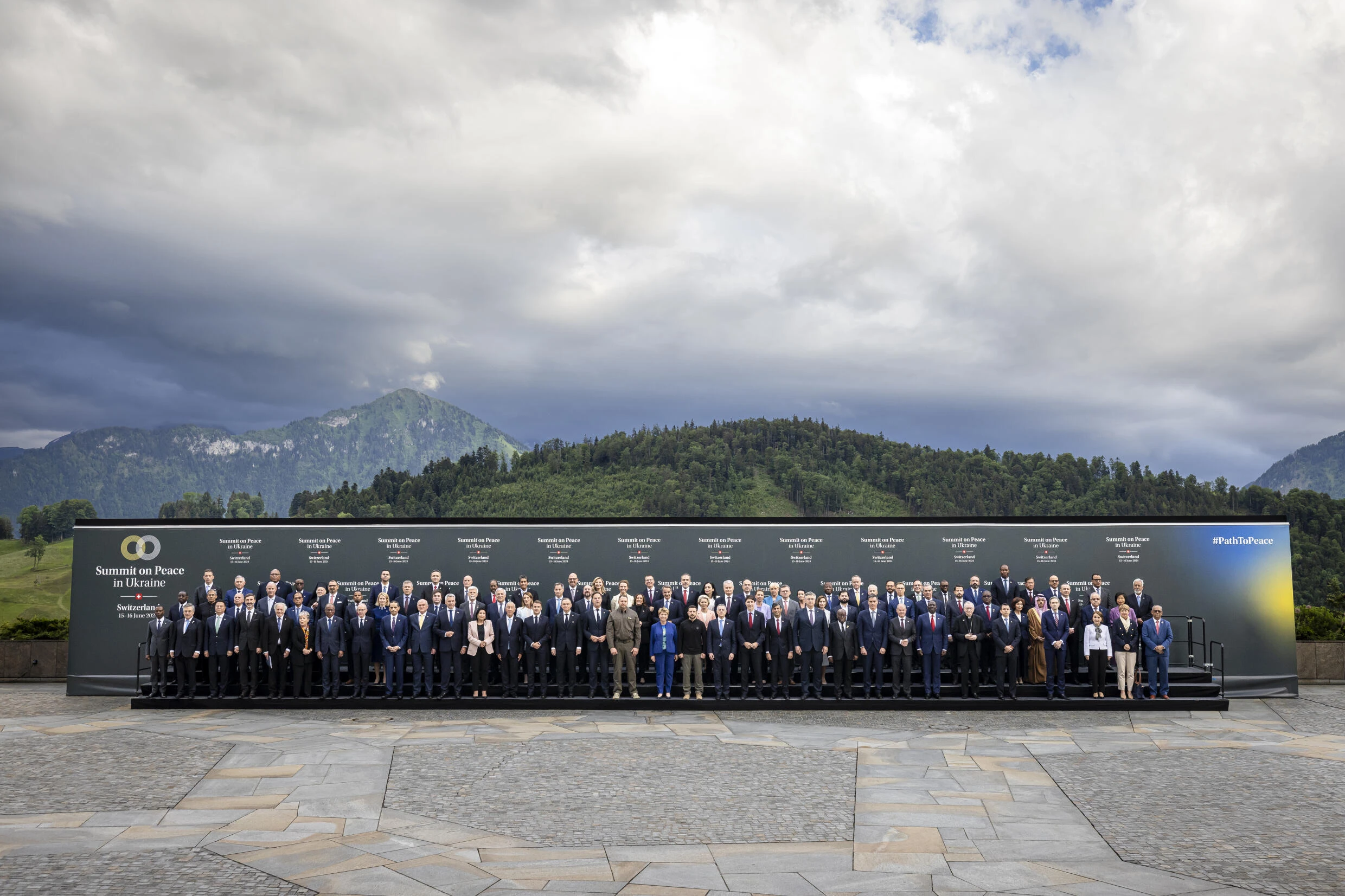 World leaders back just peace for Ukraine, eye eventual Russia talks