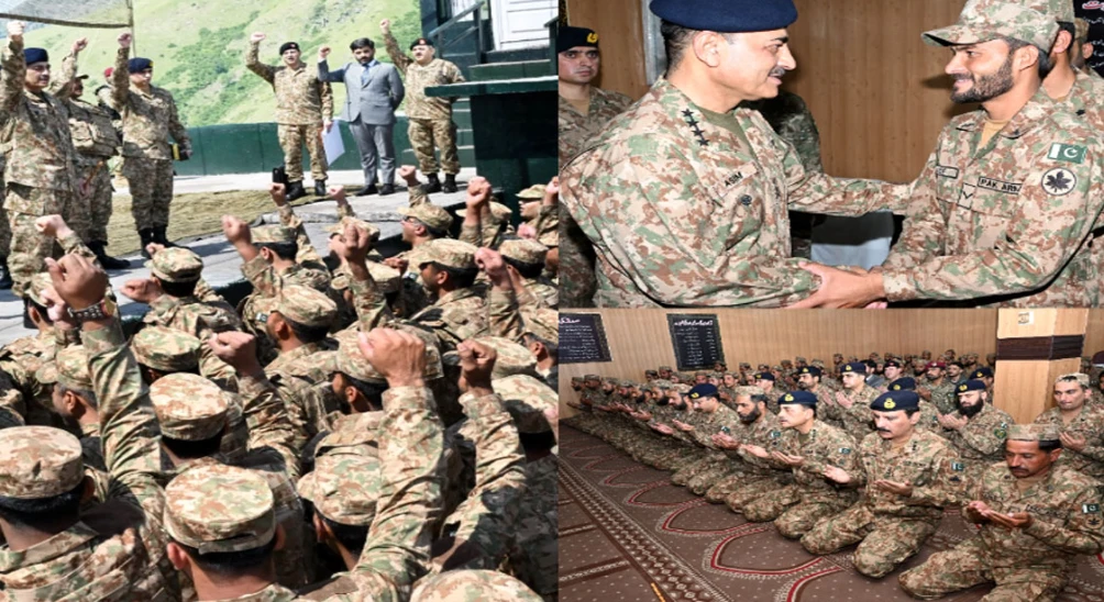 Army chief spends Eid with troops