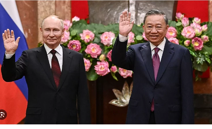 Russia and Vietnam vow to strengthen ties as Putin visits