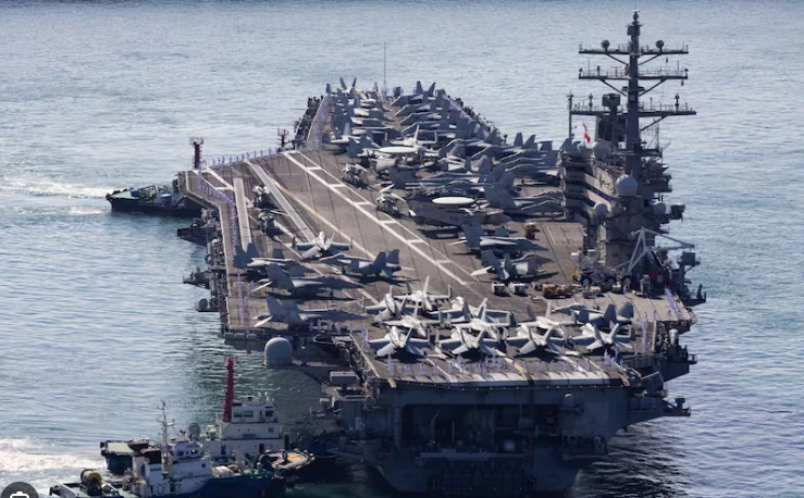 US aircraft-carrier arrives in South Korea for joint drills