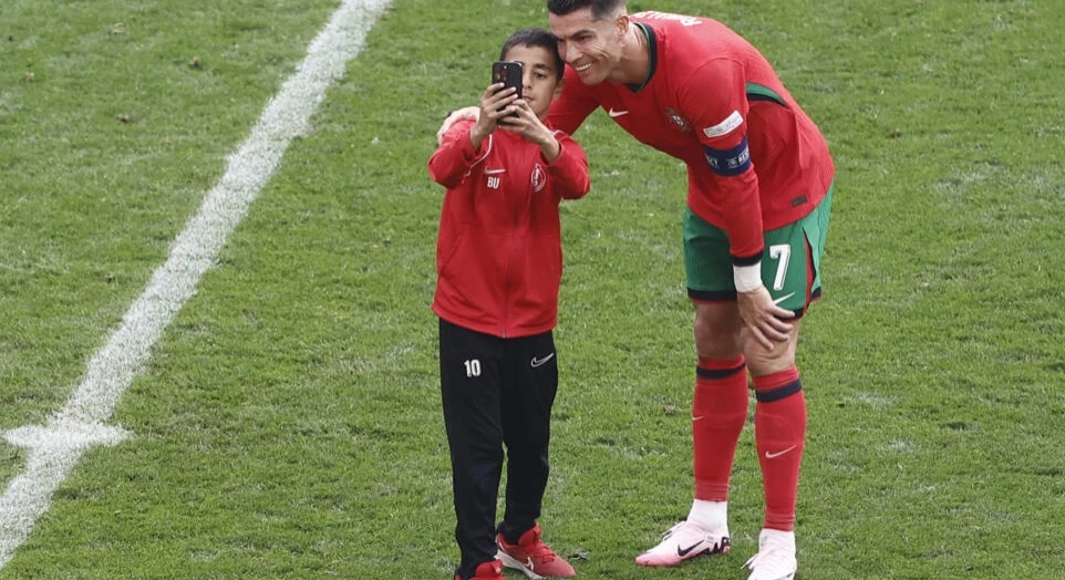 Young fan invades pitch, gets selfie with Ronaldo at Portugal Euro 2024 game