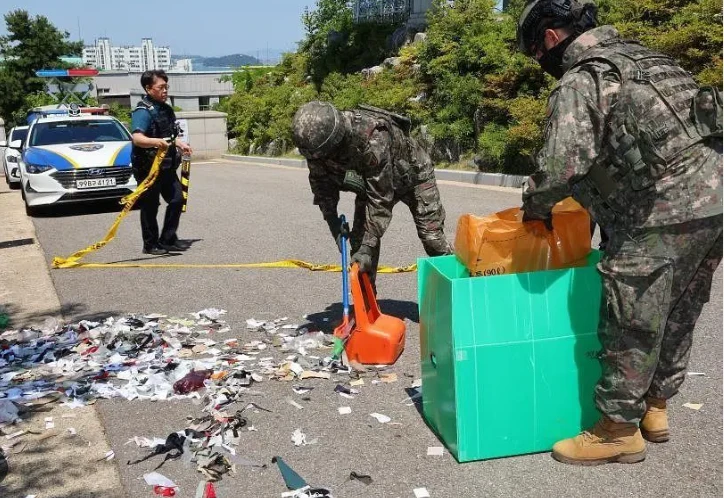 Parasites, defaced clothes found in North Korea trash balloons, Seoul says