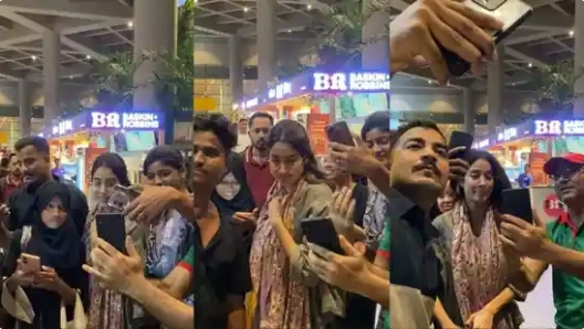 ‘It’s not my birthday’, clarifies Janhvi Kapoor amidst intense crowd at airport