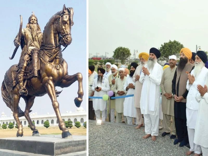 Maharaja Ranjit Singh's statue shifts Gurdwara Darbar Sahib Kartarpur from Lahore Fort