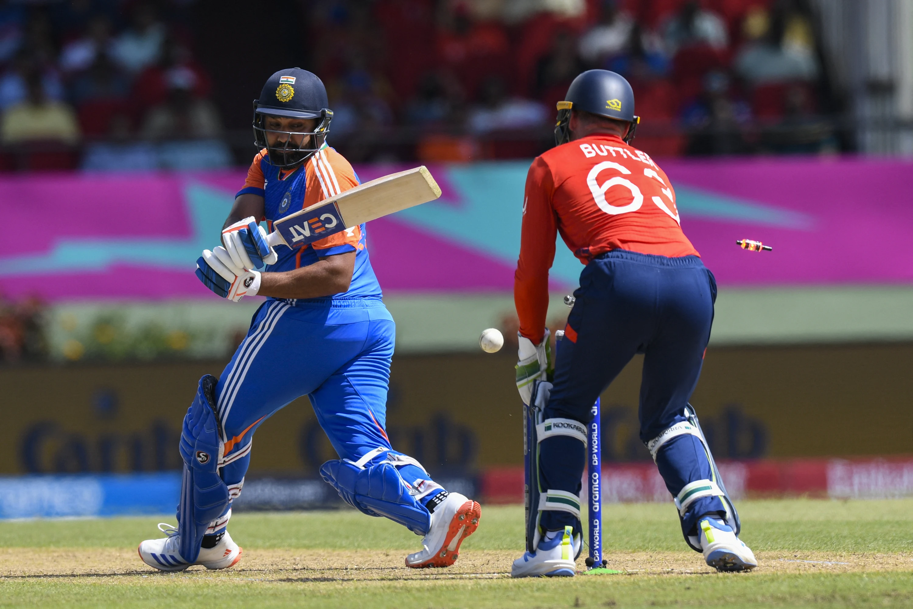 Rohit leads India to 171-7 against England in T20 World Cup semi-final