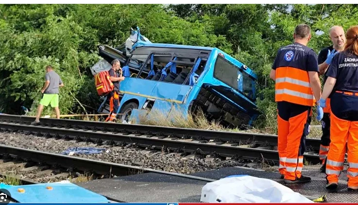 Seven killed as train collides with bus in Slovakia