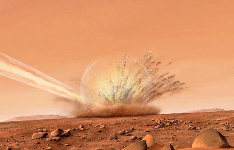 Meteorites strike Mars far more often than thought, probe finds