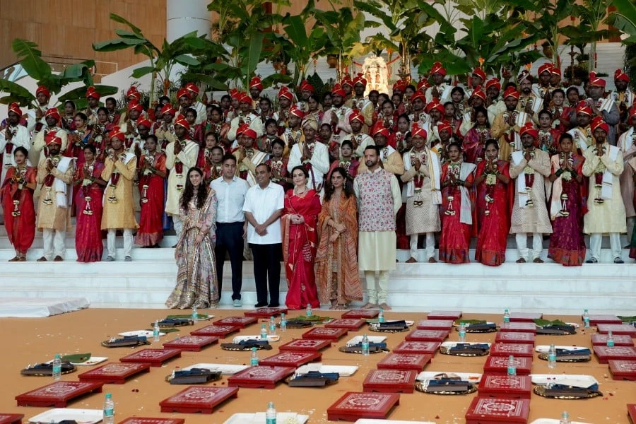 Indian tycoon launches mass weddings to celebrate son's nuptials