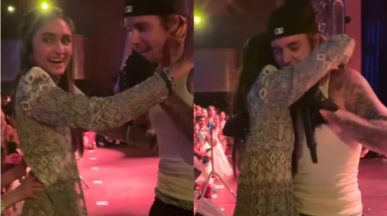 Javed Jafri’s daughter exchange warm embrace with Justin Bieber