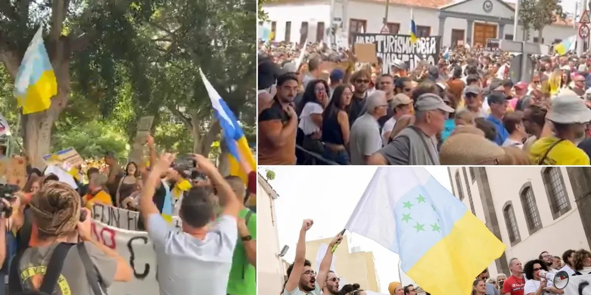 Canary Islands anti-migration protest attracts hundreds