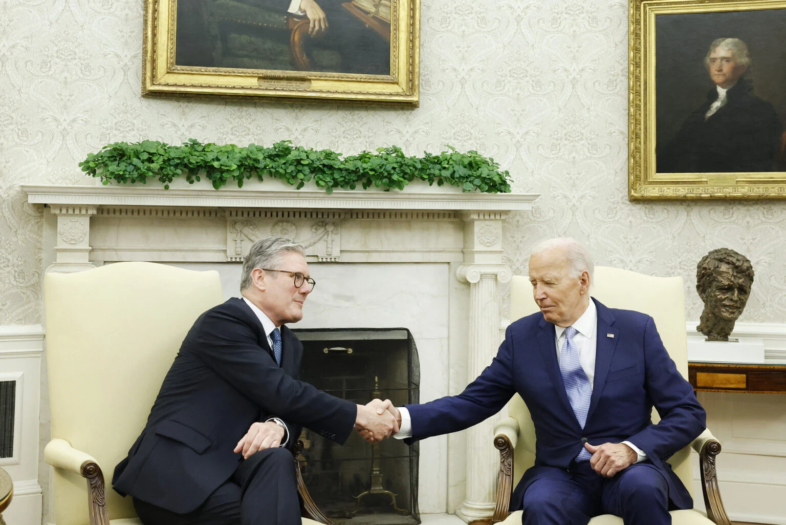 Biden hails 'best of allies' in first talks with UK's Starmer