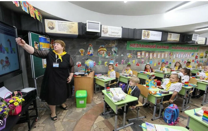 Ukraine's heavily-shelled Kharkiv builds underground schools