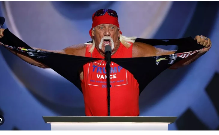 Hulk Hogan calls Trump a 'hero' and Republicans 'real Americans'