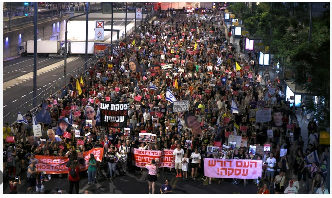 Palestinian and Jewish protesters stage rare peace march