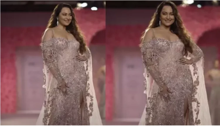 Masses hypnotized by Sonakshi Sinha's super sassy ramp walk in alluring gown