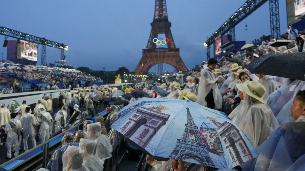 Rain adds drama to a memorable Olympic Opening Ceremony