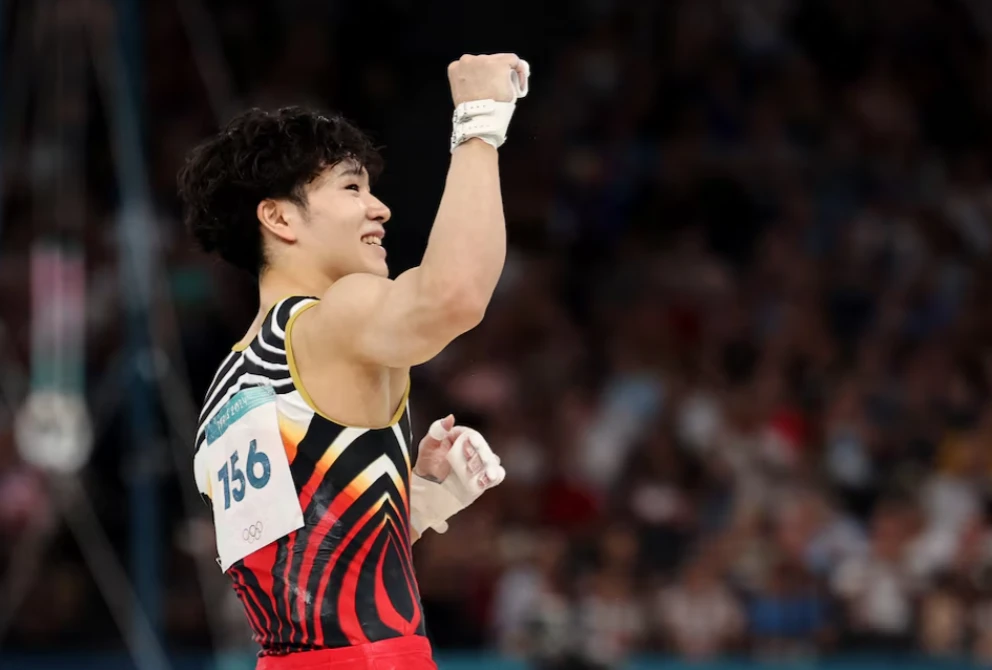 Japan's Shinnosuke Oka wins men's Olympic all-around gymnastics gold