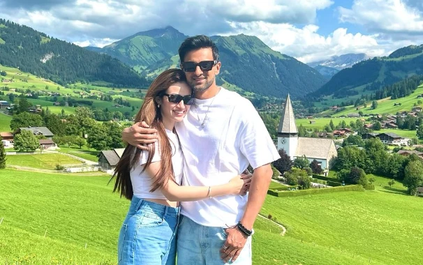 Sana Javed and Shoaib Malik embrace solace in Swiss mountains