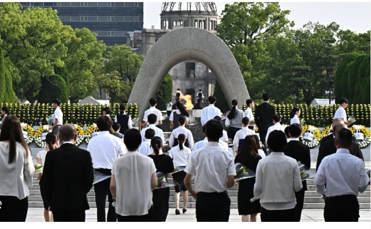 Hiroshima remembers atomic bomb victims as 'global tragedies' unfold